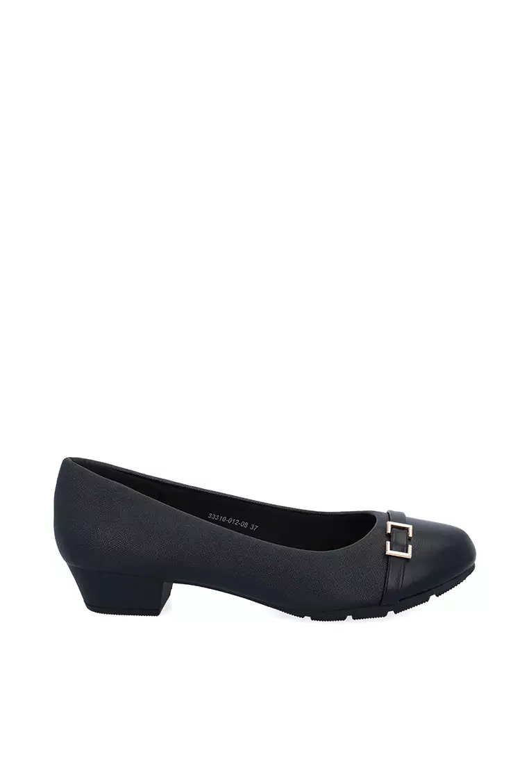 Discount on Carlo Rino  shoes - SKU: Black Beryl Low-Heeled Flats