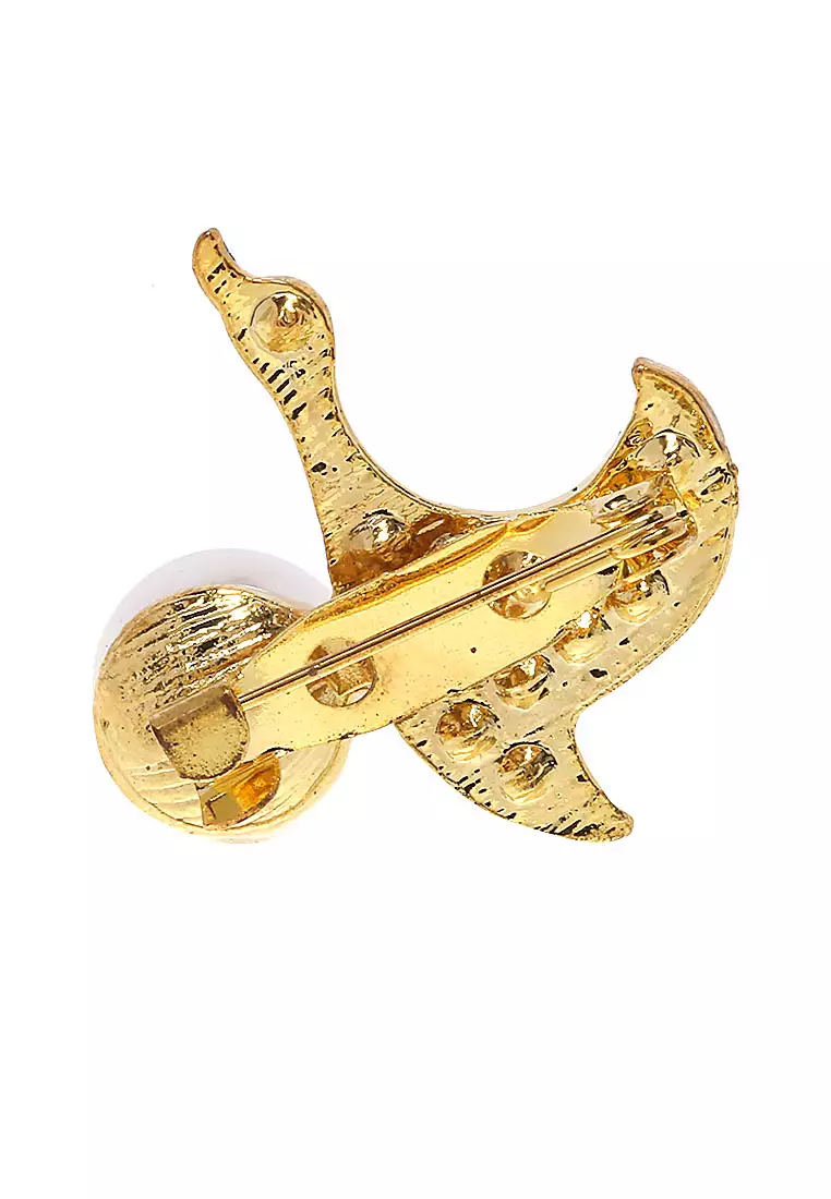 Bros Dagu Model Angsa Aksesoris Wanita Fashion Hijab Premium Quality - Kuning