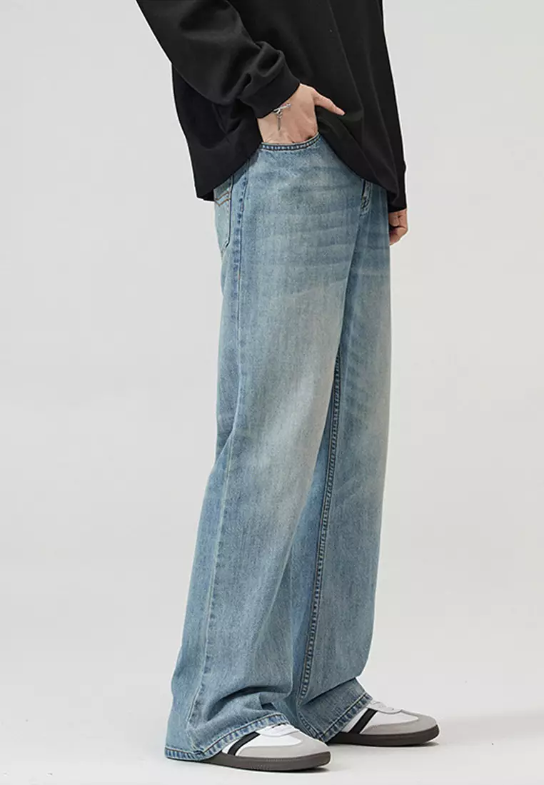 Vintage Washed Boot Cut Jeans LKTM-K8607