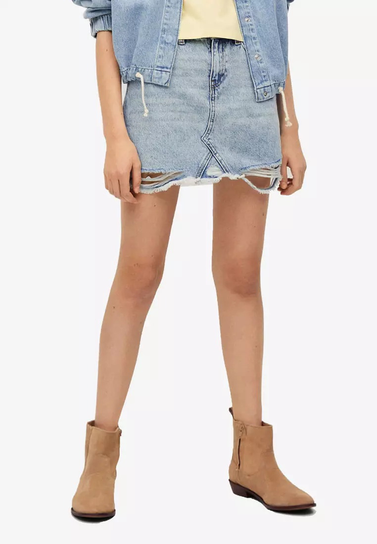 Denim cheap skirt zalora