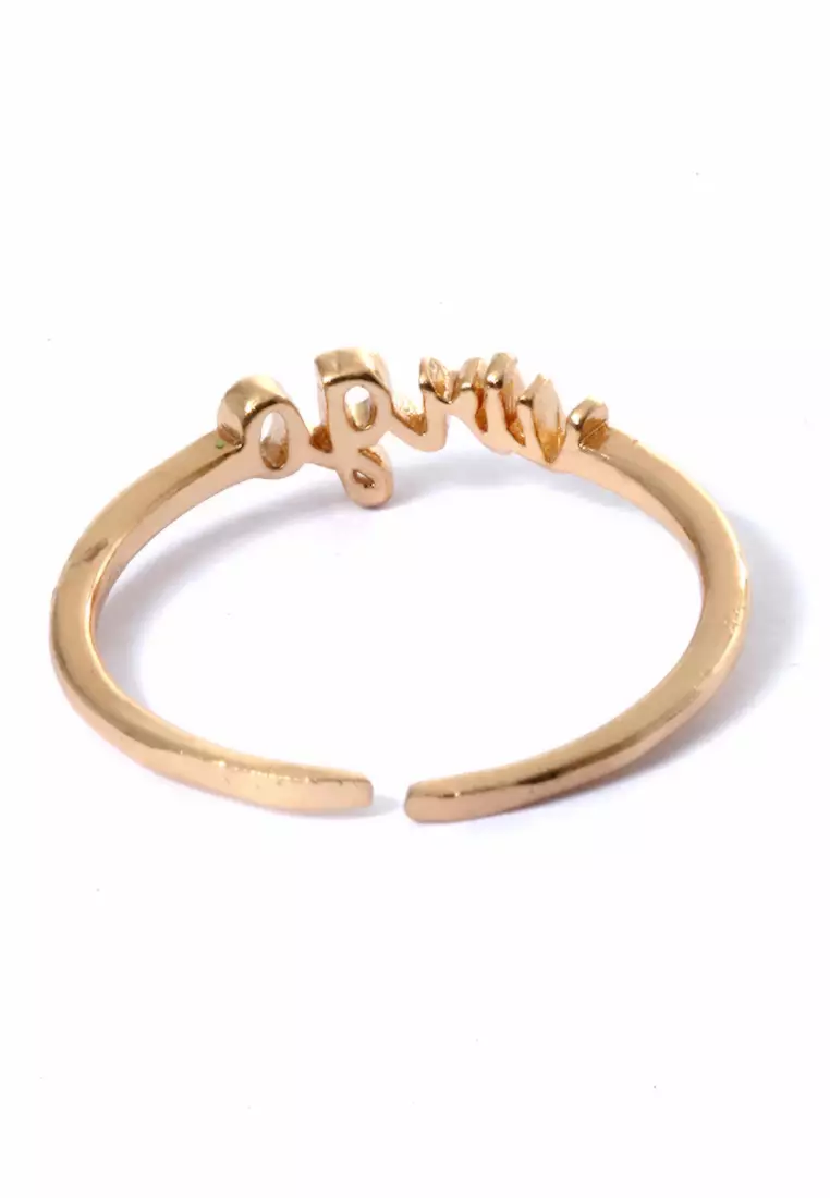 Ring Casual Rasi Bintang Perhiasan Aksesoris Fashion Wanita Gold - Virgo