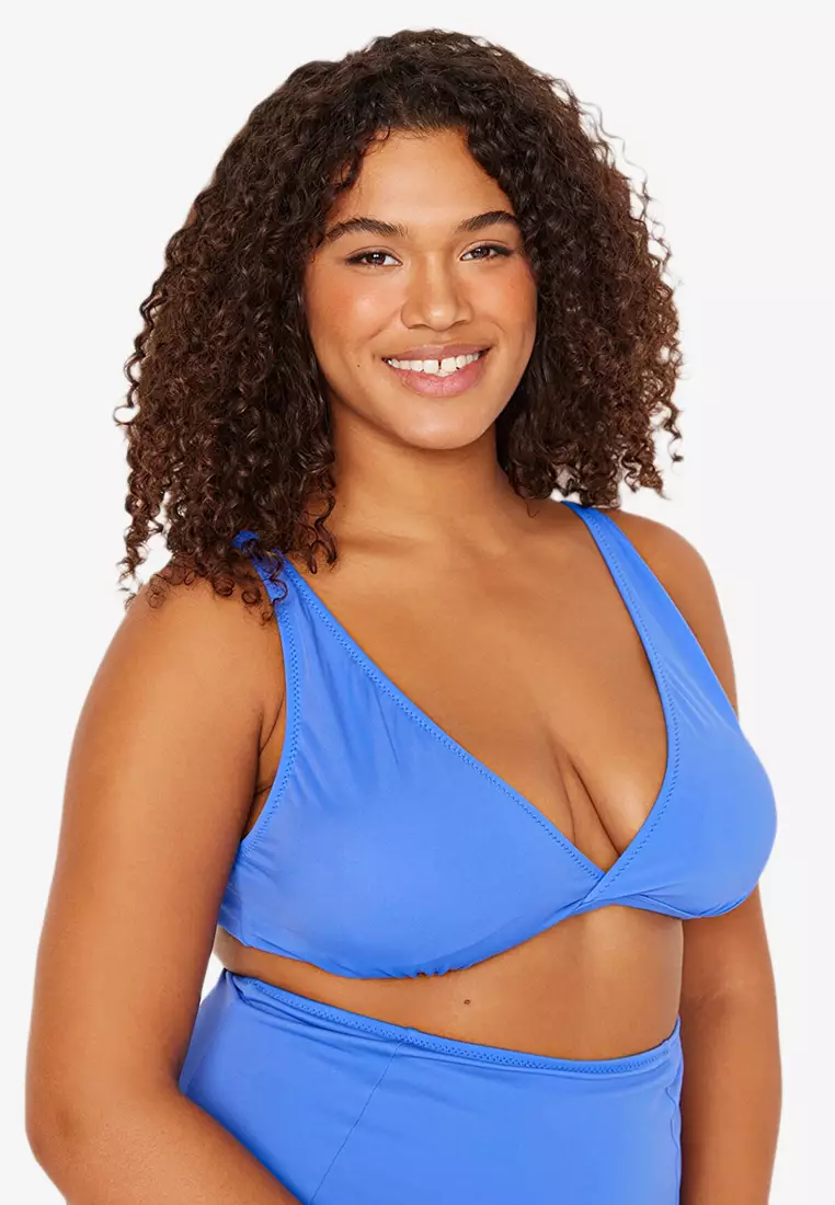 Buy Trendyol Plus Size Triangle Bikini Top Online ZALORA Malaysia