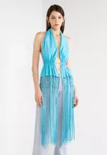 新品未使用　ZARA 2025年 FX FR CT 14 ZARA Fringed Top With Open Back 2025 | Buy ZARA Online
