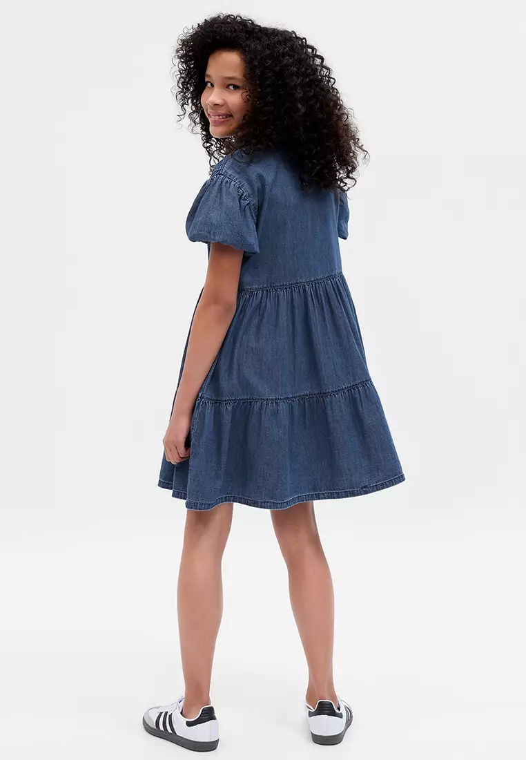 Buy GAP Washwell Kids Tiered Denim Dress 2024 Online ZALORA