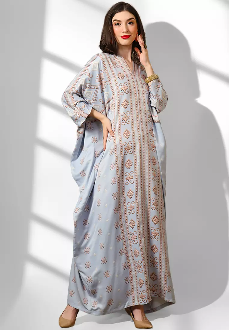 Kanzi Exclusive Long Sleeve Songket Kaftan