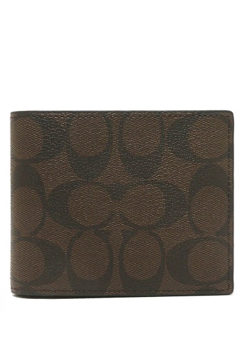 Buy COACH Coach 3 In 1 Mens Wallet In Blocked Signature Canvas - Mahogany  2023 Online | ZALORA Singapore