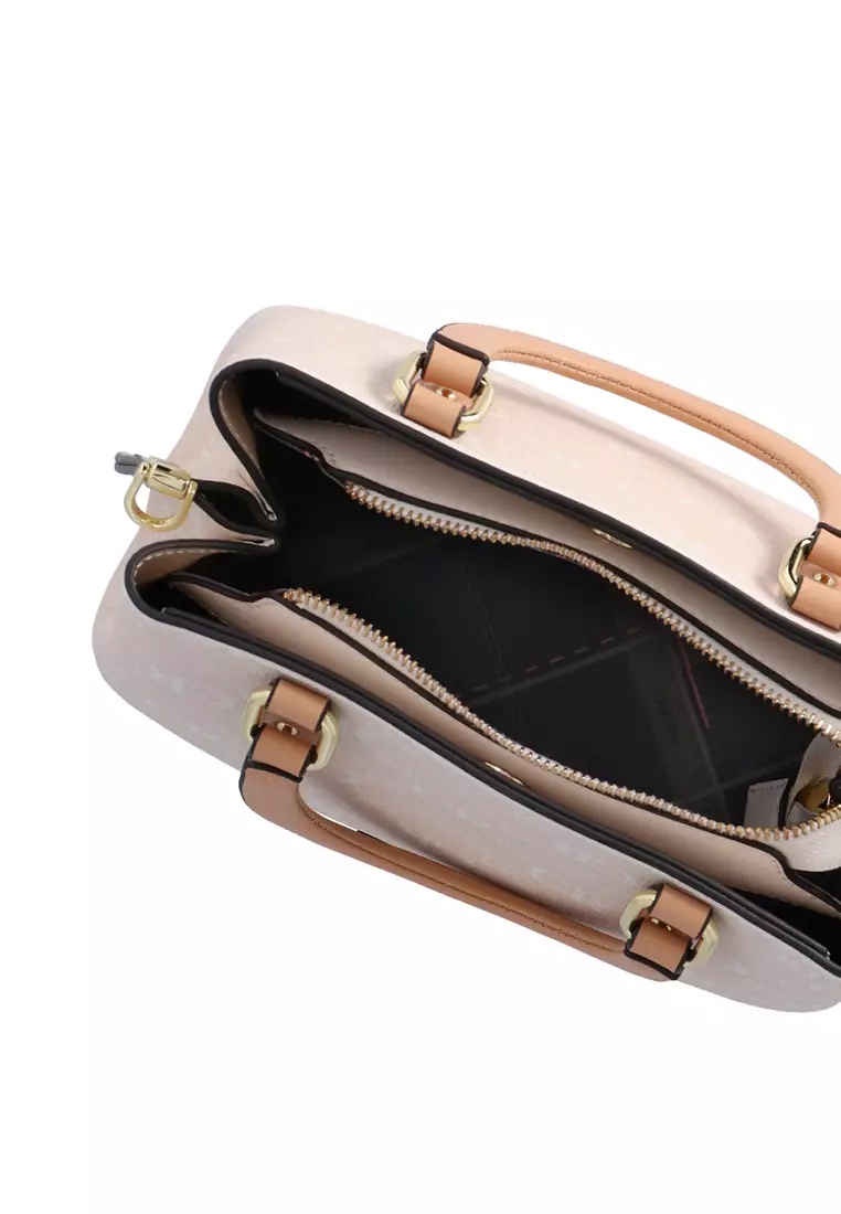 CR Monogram in Cream Top Handle M - Beige