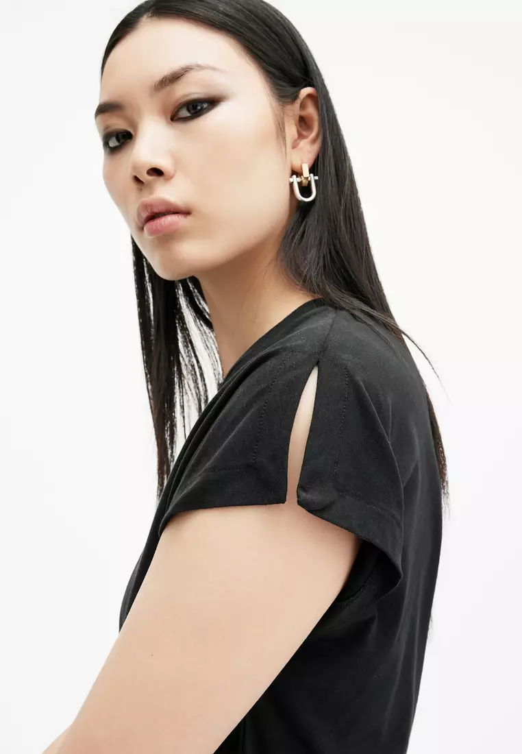 tシャツ RUE SPLIT SHOULDER CREW NECK T-SHIRT | RUE スプリット ショルダー クルー ネック Tシャツ レデ Buy AllSaints Rue Split Shoulder Crew Neck T-Shirt 2025