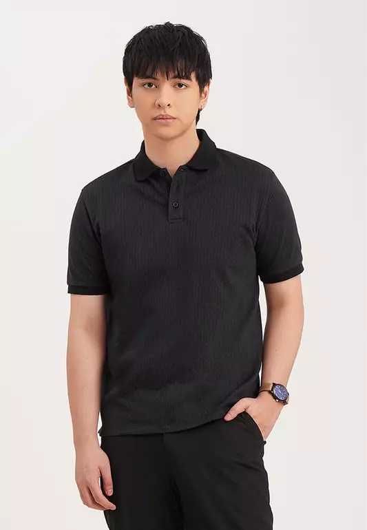 Dress Code Relaxed Fit Jacquard Polo