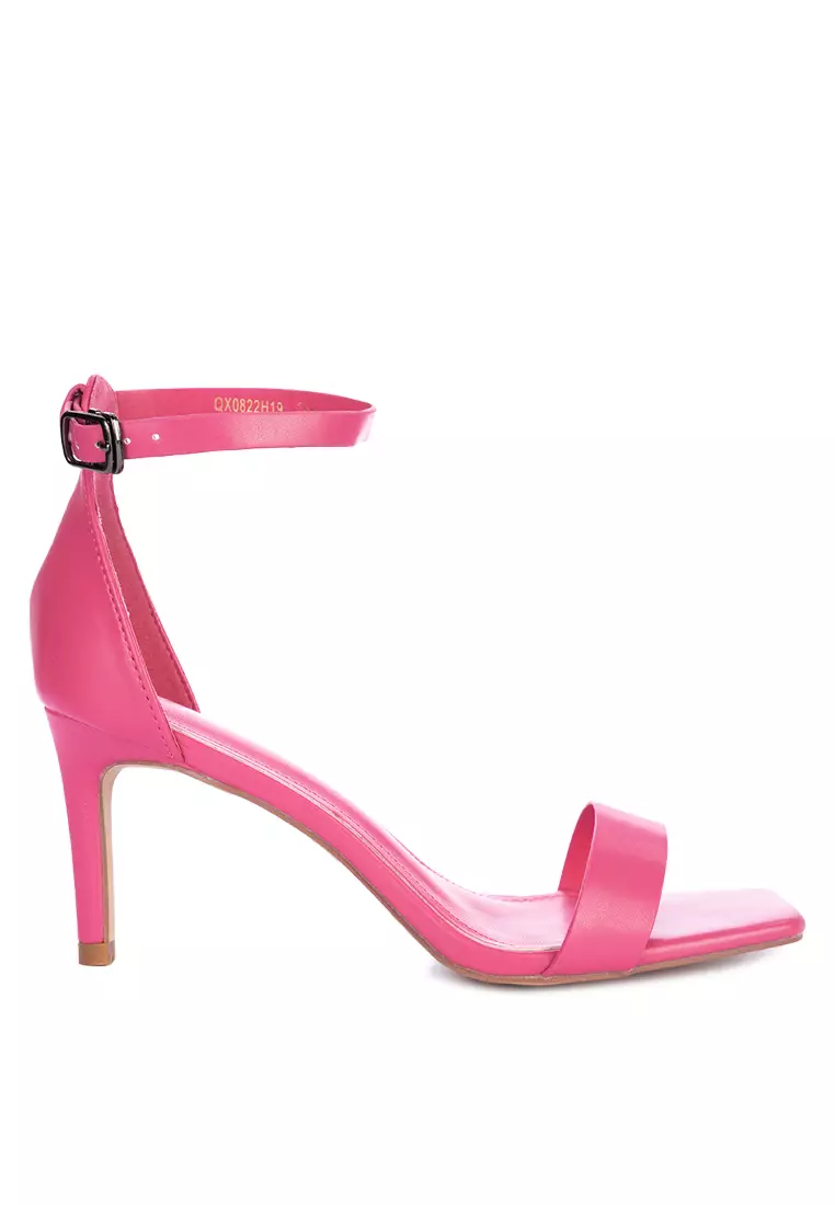 Pink open 2024 toe pumps