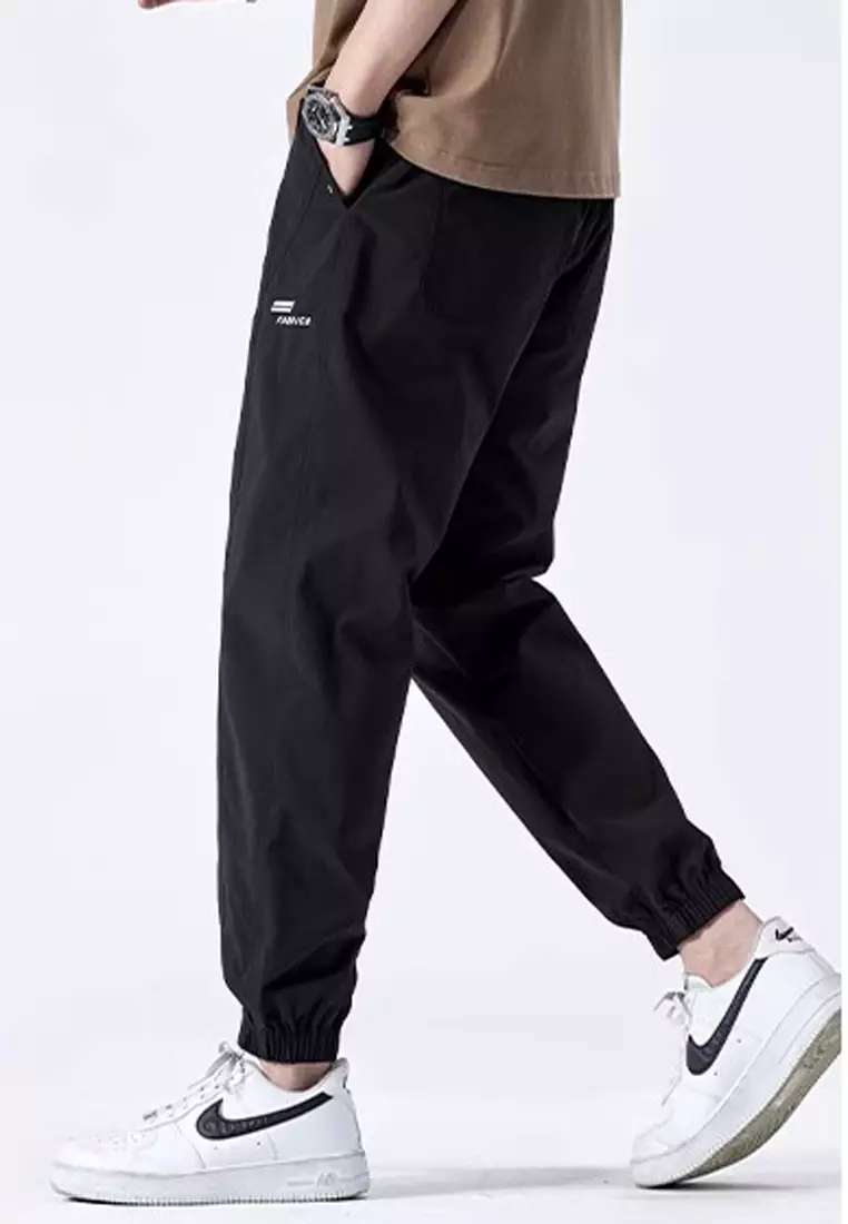 抽繩休閒束腳長褲