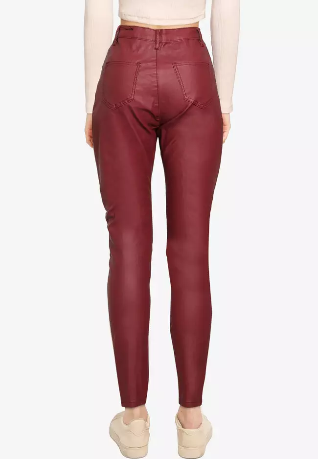 Missguided coated deals skinny jeans