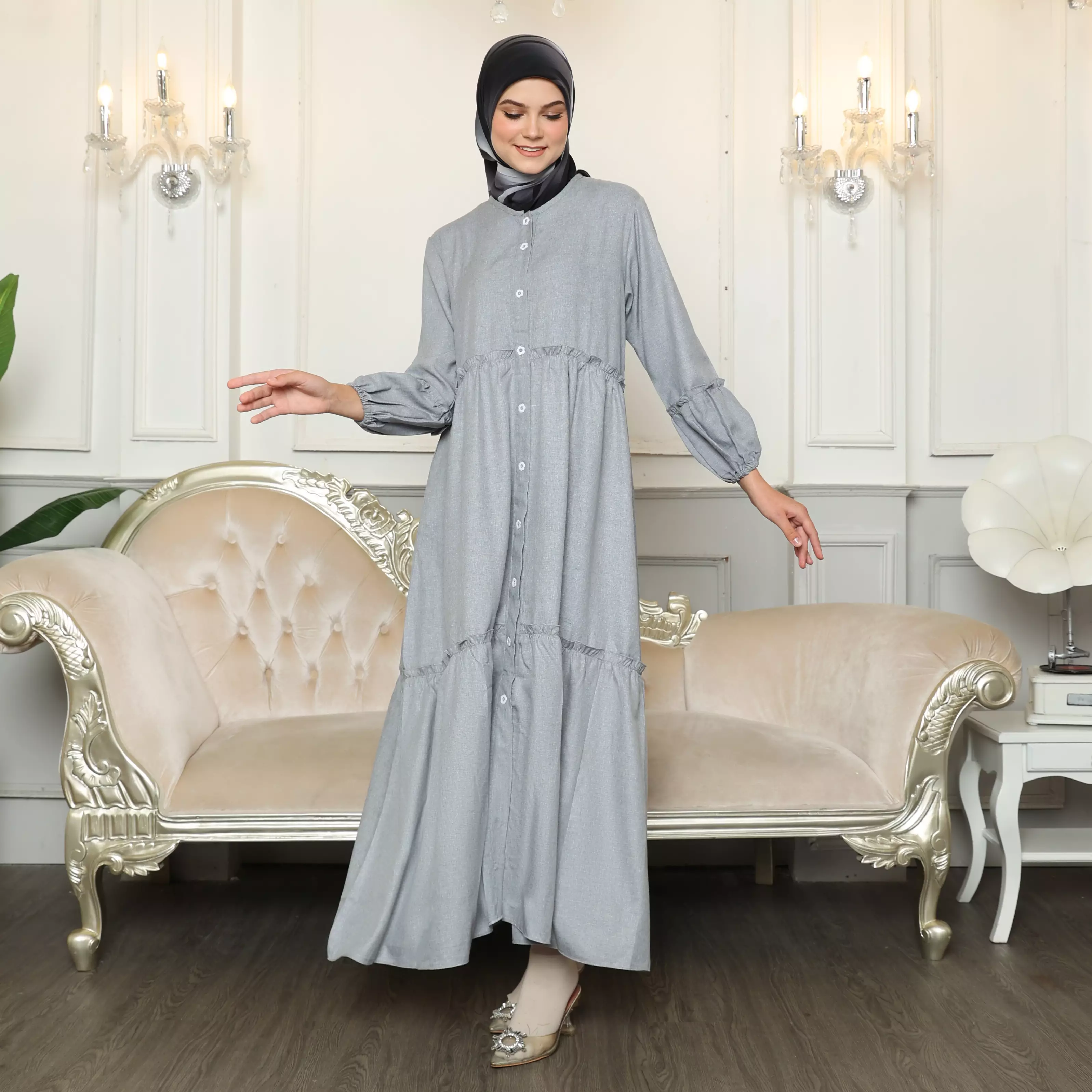 Gamis Sarimbit Wanita GMS 04 Grey