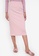 ZALORA BASICS pink Midi Ribbed High Waist Skirt C9977AAD5C1A77GS_1