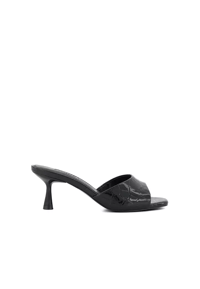 Discount on Dune London  shoes - SKU: Megs Perspex Heatseal Mule Black