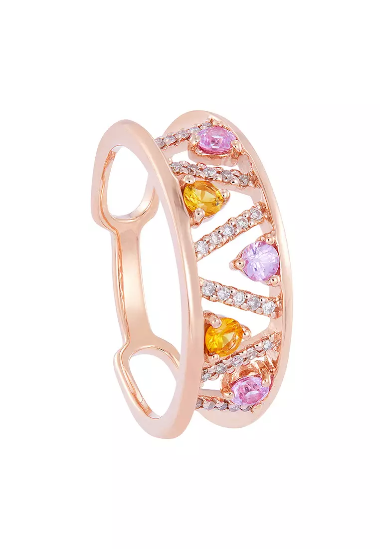 Gold on sale pink ring