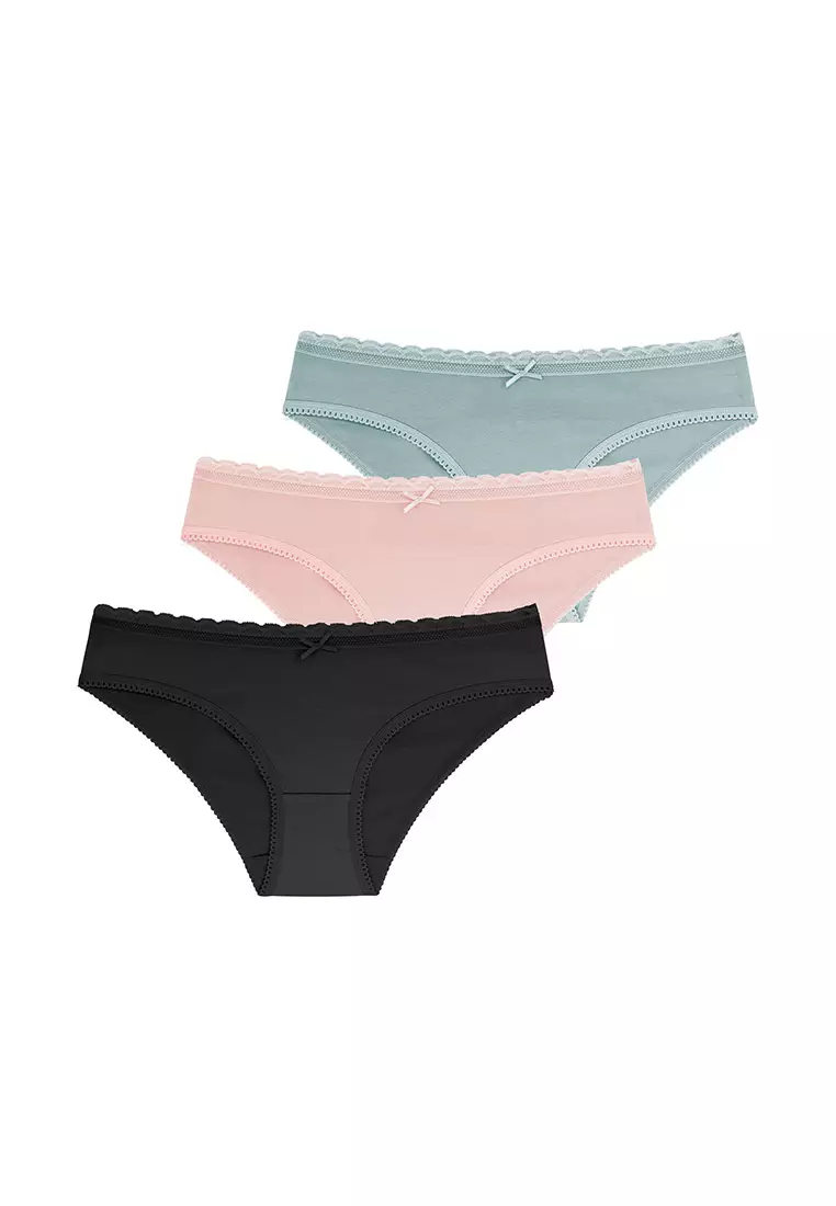 Women's Fit for Me Cotton Assorted Brief, 3 Pack