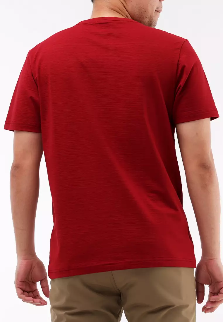 Round Neck Streaky Short Sleeves