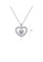 Glamorousky white Fashion and Romantic Hollow Heart Pendant with Cubic Zirconia and Necklace 30A04AC303BC29GS_2