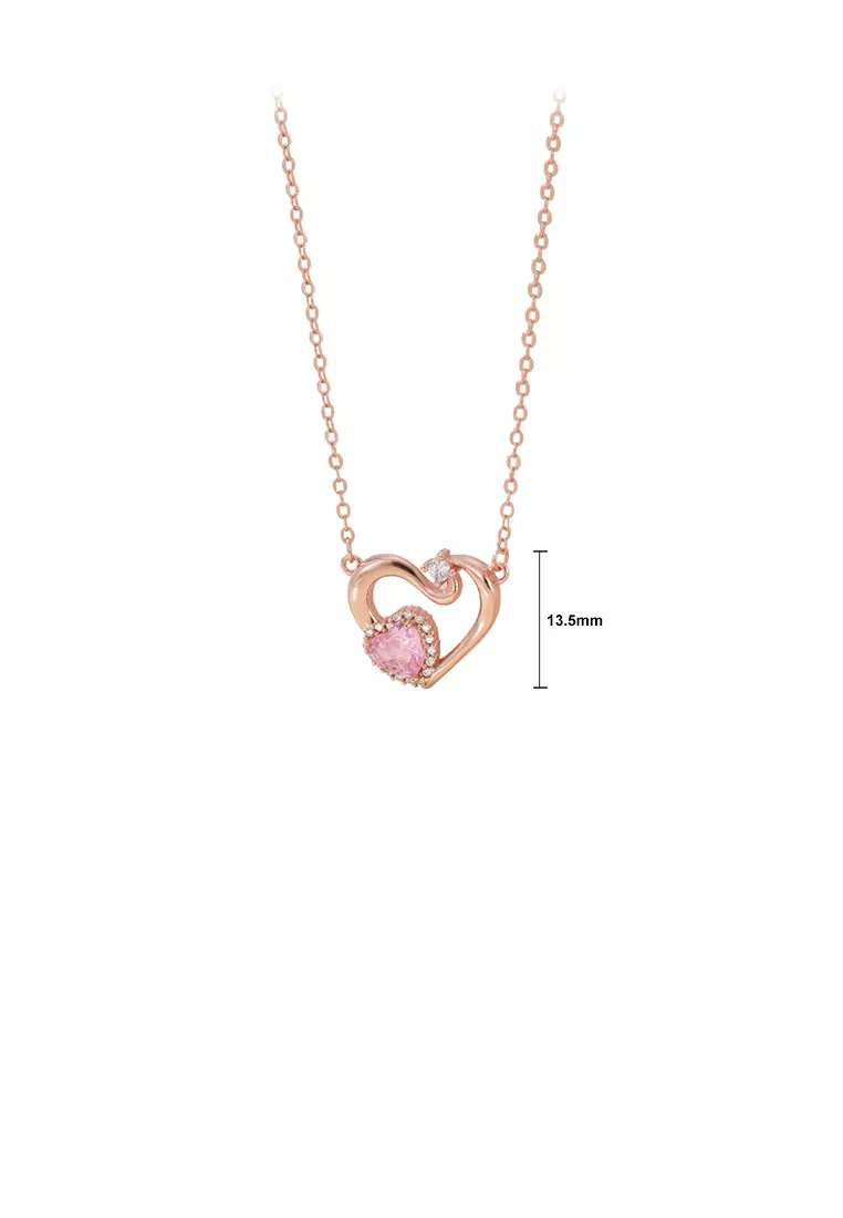 Gold chain with heart shaped pendant outlet