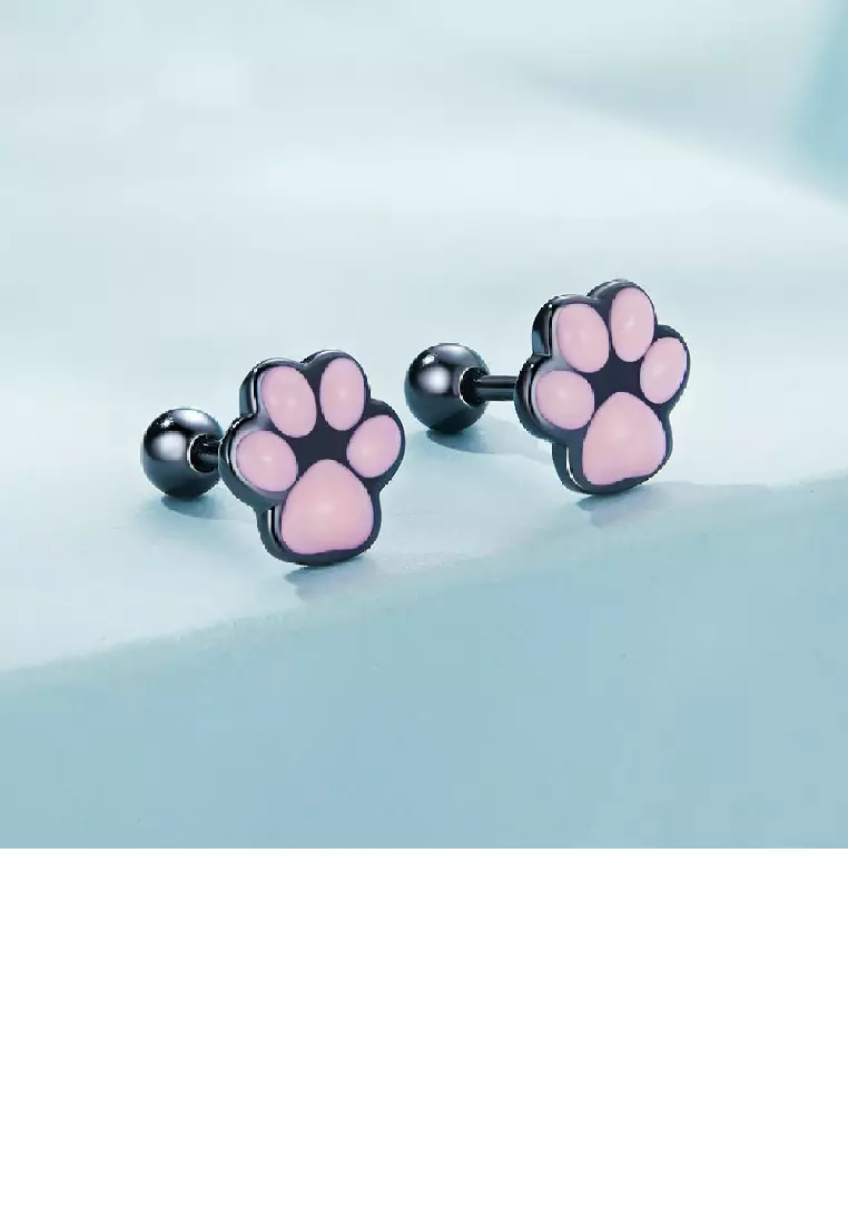 Cat paw outlet print earrings