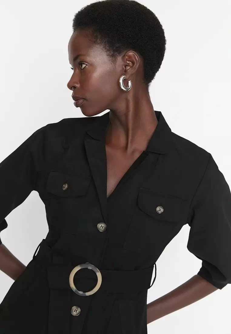 Shirt Dress With A Belt