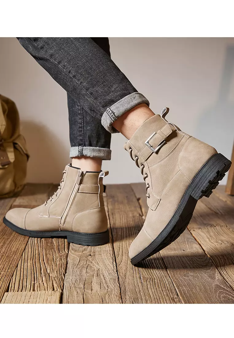 High Top Faux Leather Martin Boots KB2208W