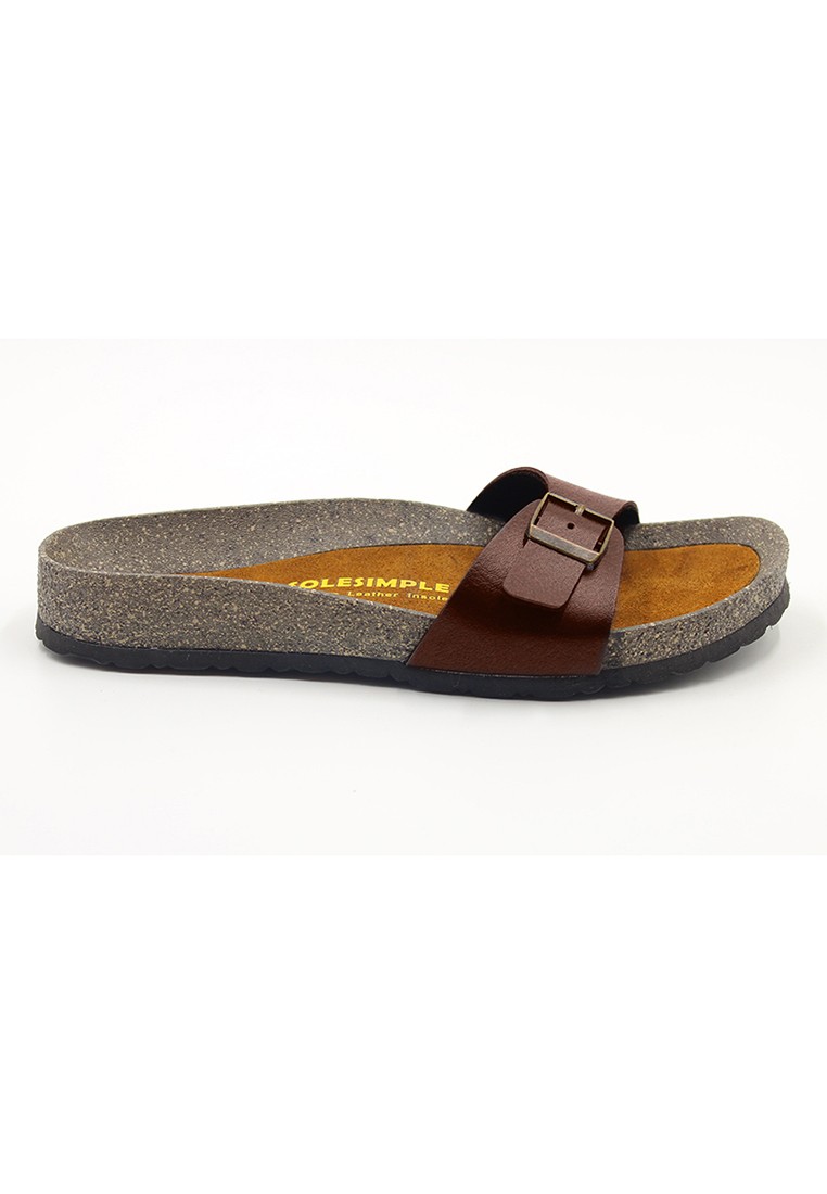 Lyon - Red Leather Sandals & Flip Flops & Slipper