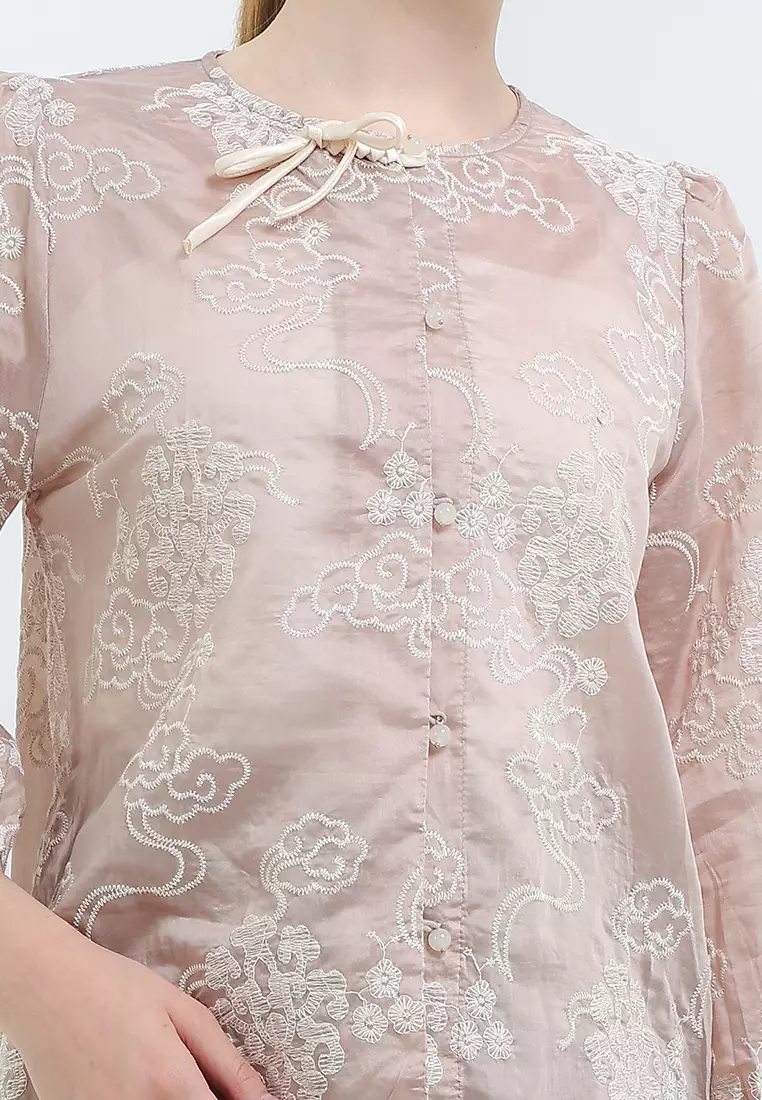 L/S Emb Shanghai Blouse