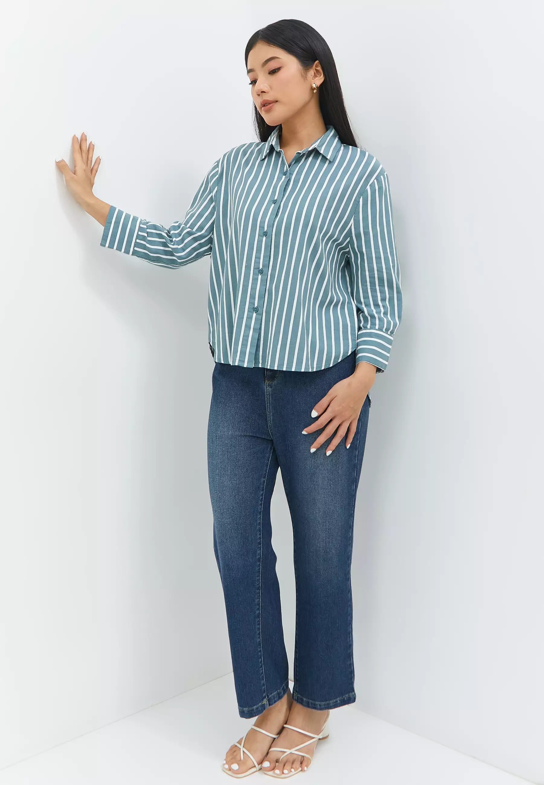Suzy Green Stripe Shirt (G.13144)