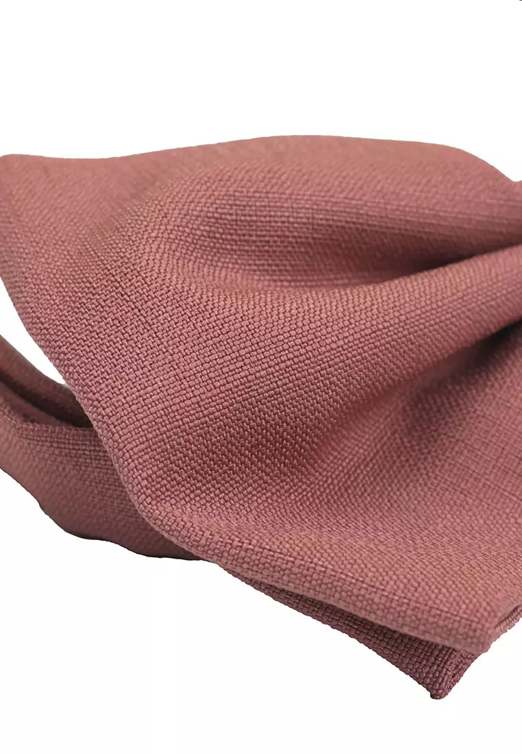 Houseofcuff Dasi Kupu Bowtie Pocket Square Saputangan Dusty Pink A27