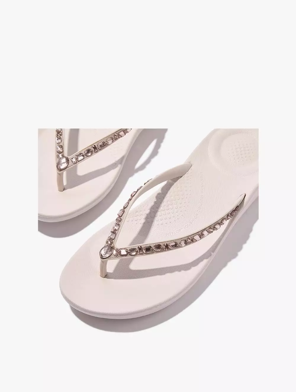 Fitflop Iqushion Multi-Crystal Ergonomic Flip-Flops - Nude Rose
