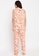 Clovia orange Clovia Pretty Florals Top & Pyjama Set in Peach Colour - Rayon A0FBBAA0391361GS_4