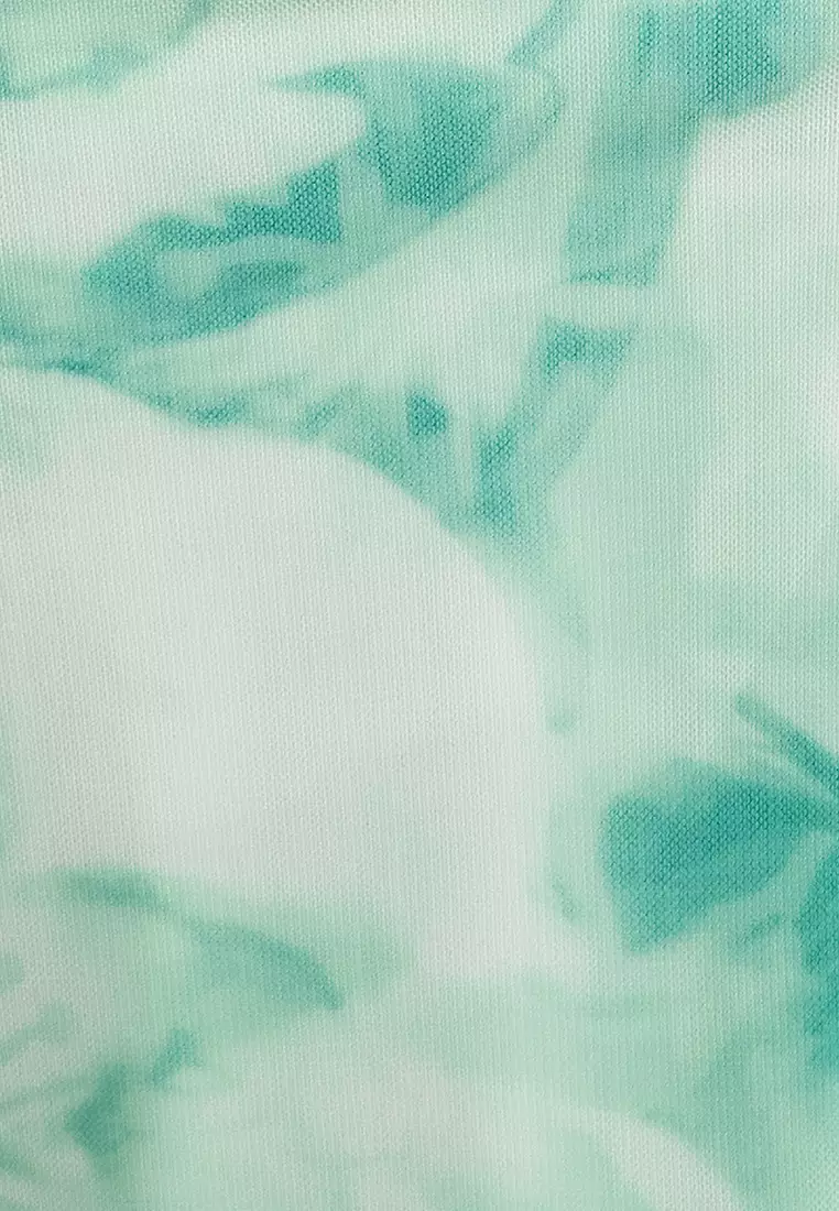 Floral Mesh Midi Dress