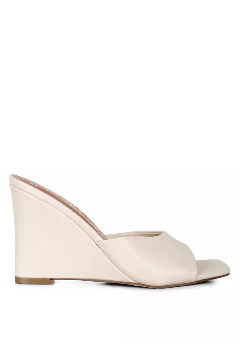 Buy London Rag Taupe Faux Leather Wedge Sandals Online ZALORA