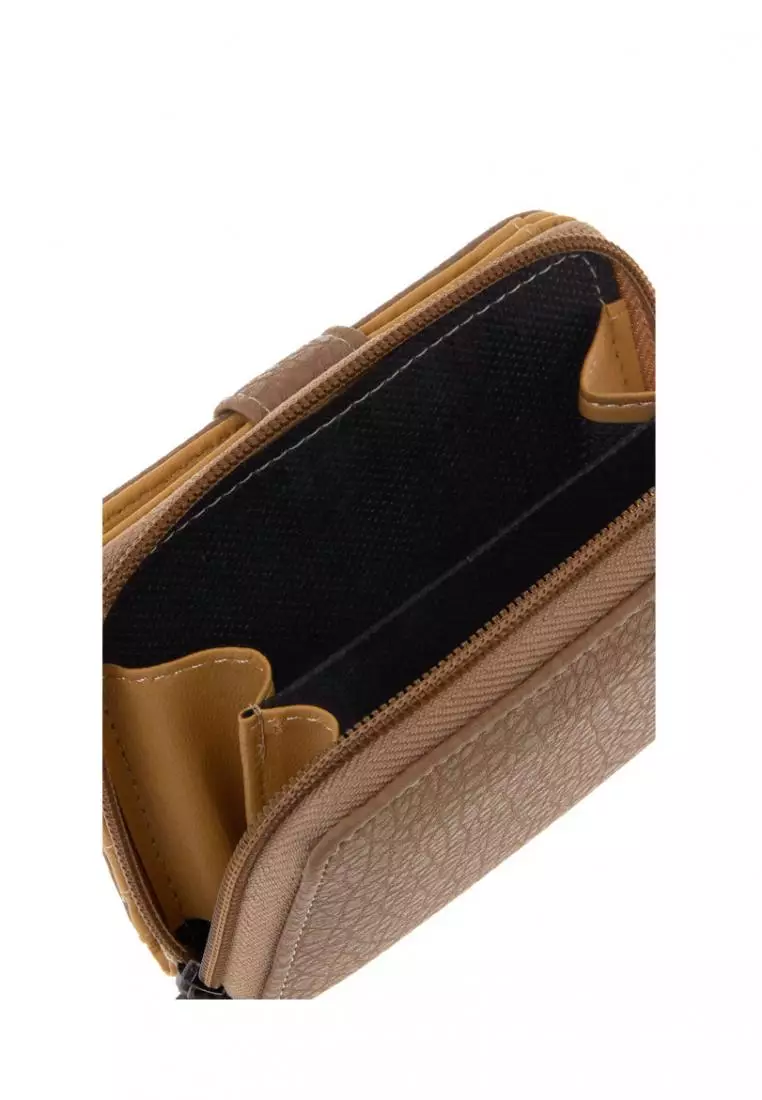Beril Dompet Wanita Design Simple Card Wallet Premium Quality - Camel
