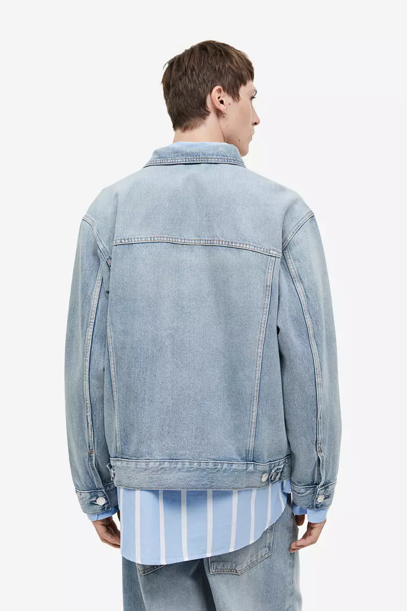 Buy H M Relaxed Fit Denim jacket Online ZALORA Malaysia