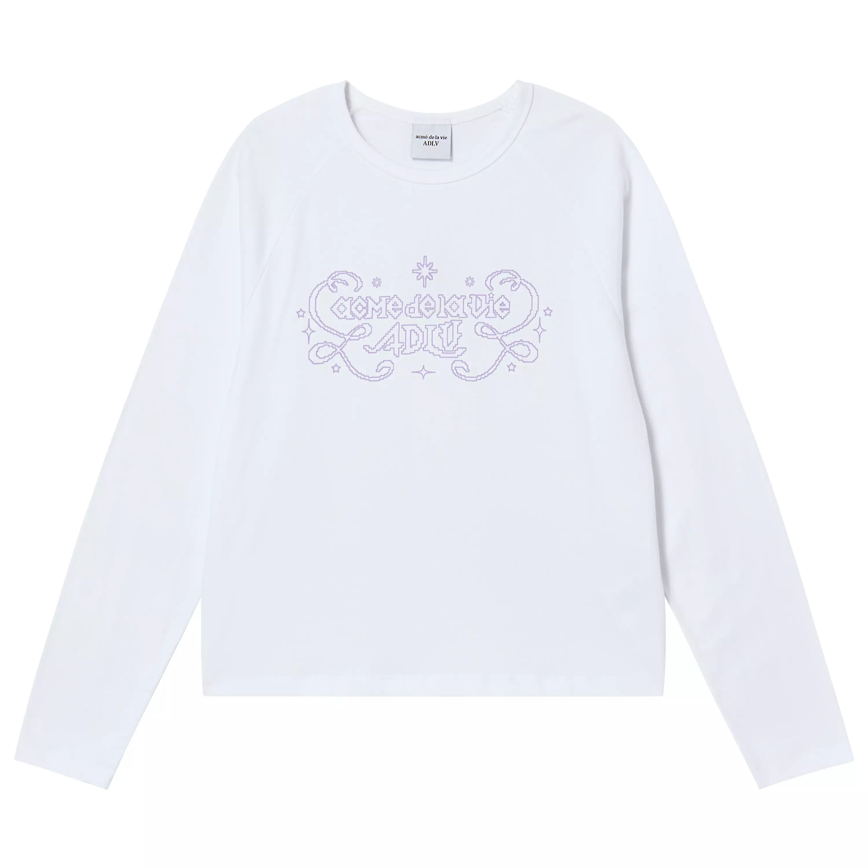 WOMAN PRINCESS FONT LONG SLEEVE T-SHIRT WHITE