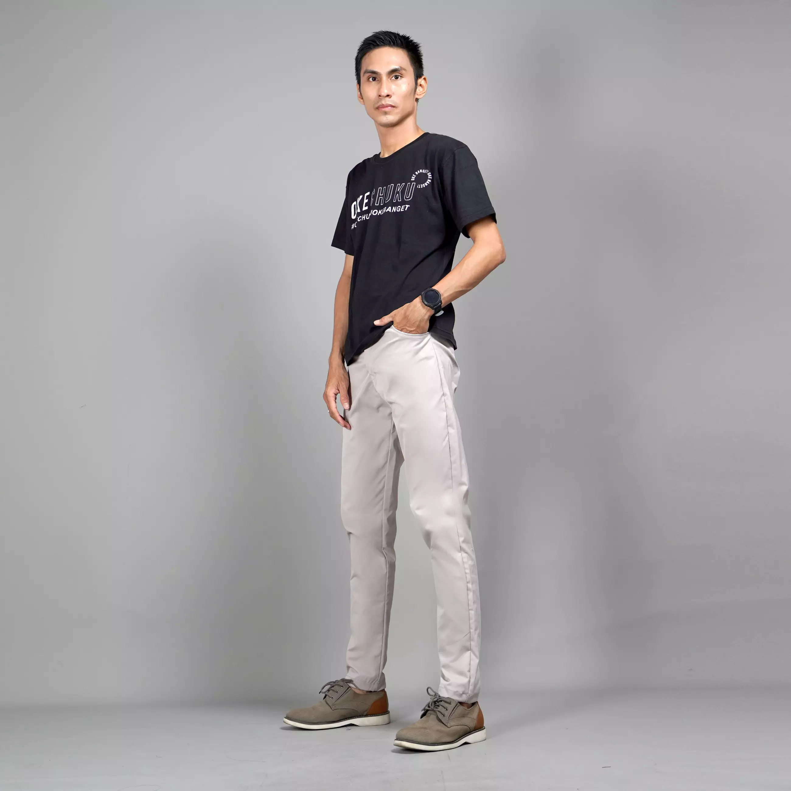  JEFAN Celana Panjang Pria Celana Chinos Pria Reguler Fit - BEIGE