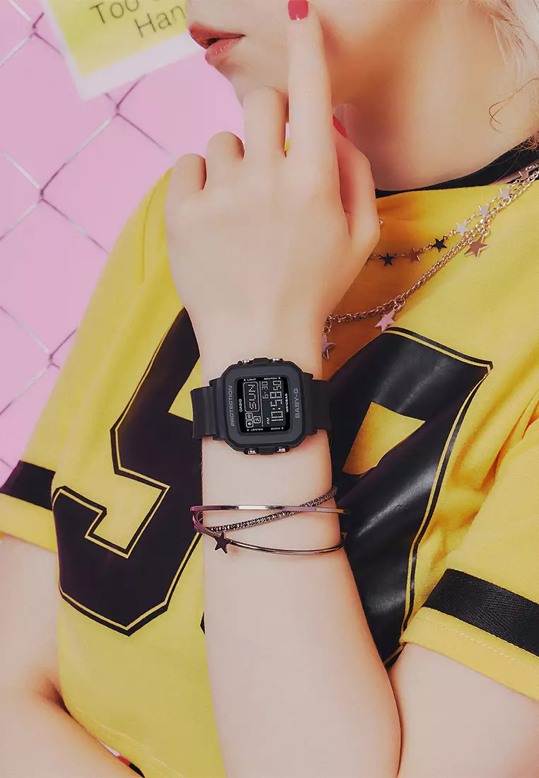 Casio Baby-G Jam Tangan Digital Wanita - Black - Resin Strap - BGD-10-1D