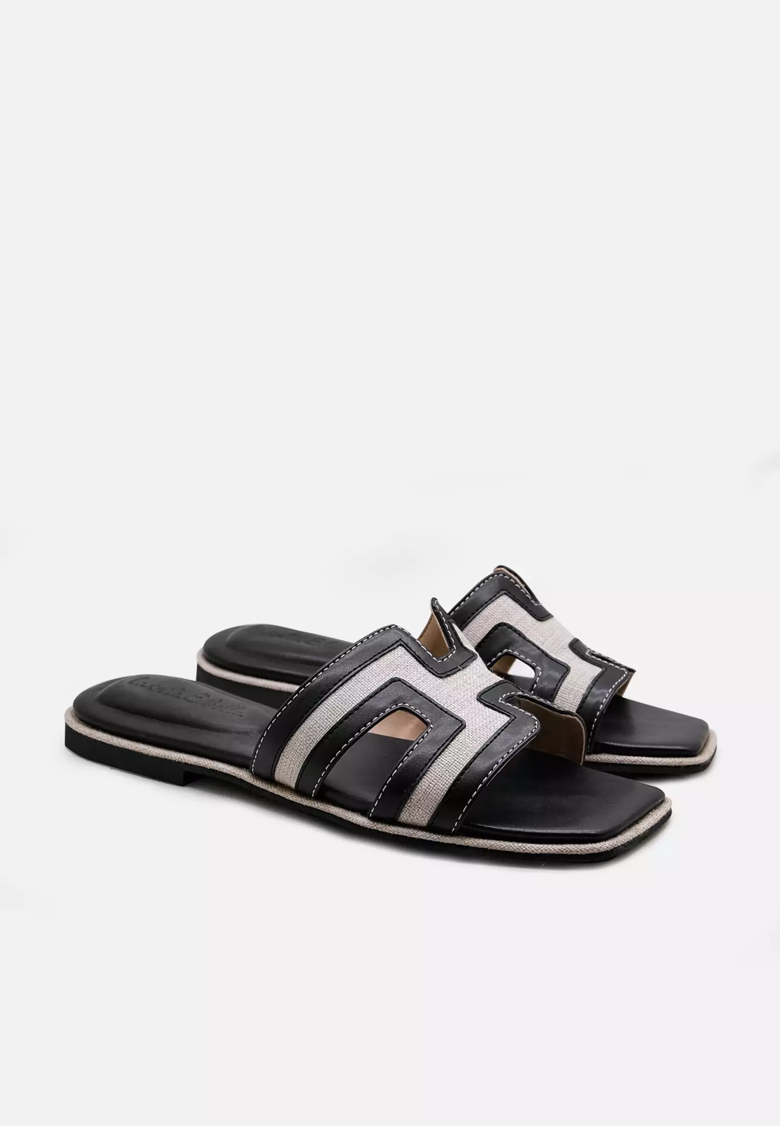 Harper Sandal Flat Slides Canvas Wanita