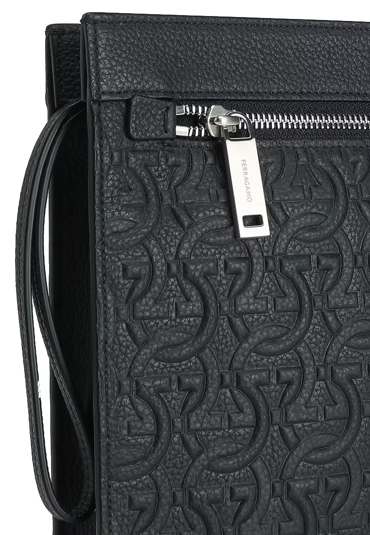 Buy Salvatore Ferragamo Gancini Embossed Clutch (ct) 2025