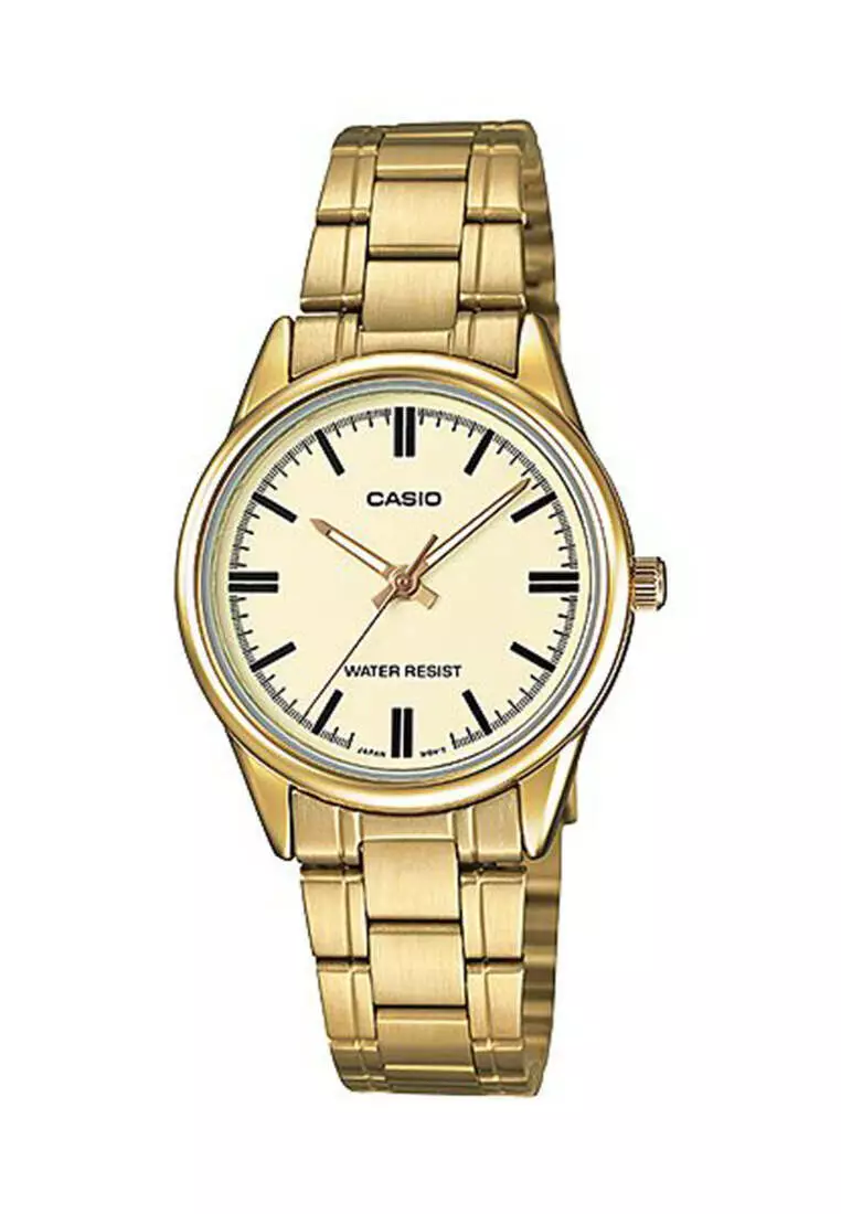 Buy Casio Women Analog Watch Ltp V G A Gold Stainless Steel Strap