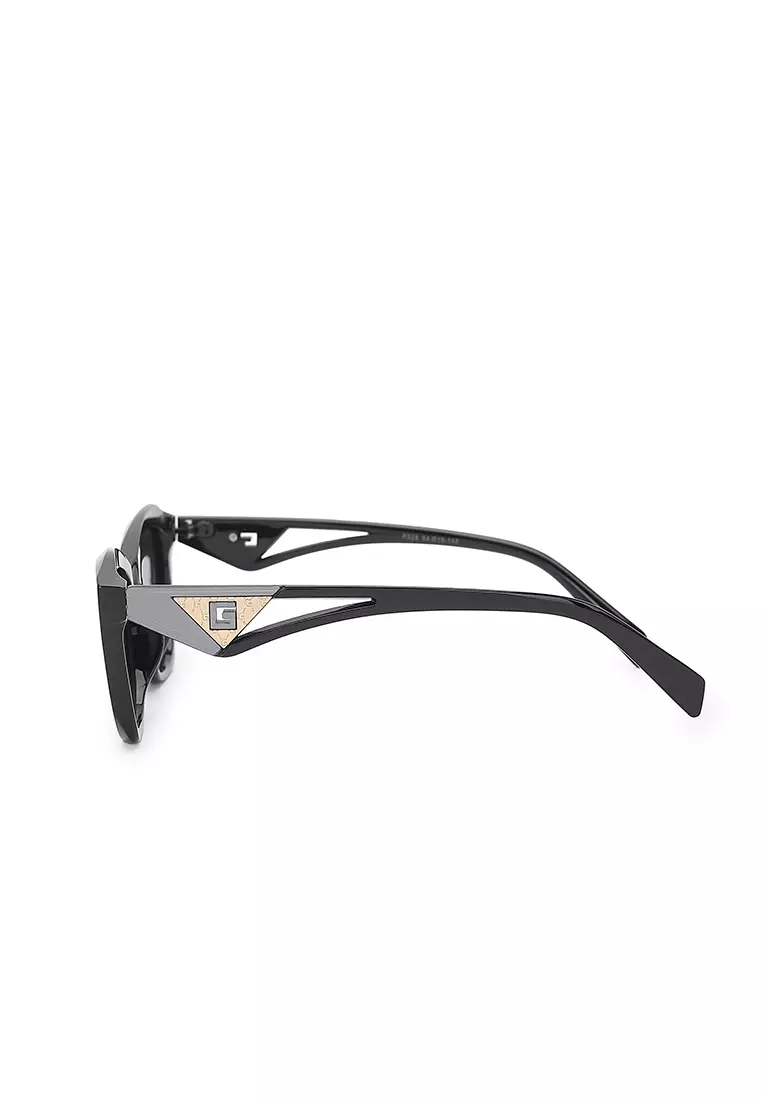 Unisex Polarized Cat-Eye Sunglasses (太陽眼鏡) - 黑色 / 灰色