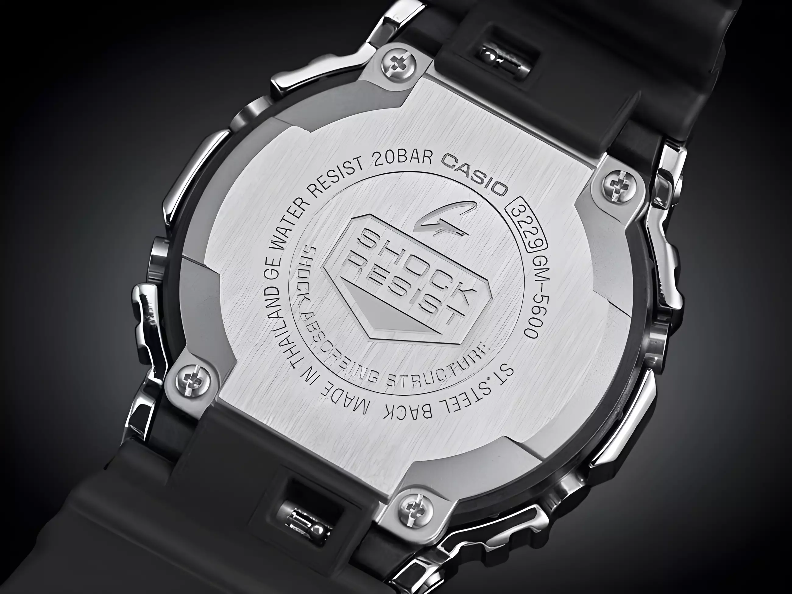 Casio G-Shock G-STEEL - Jam Tangan Digital Pria - Stainless Steel Case - Black Resin Strap - GM-5600-1D
