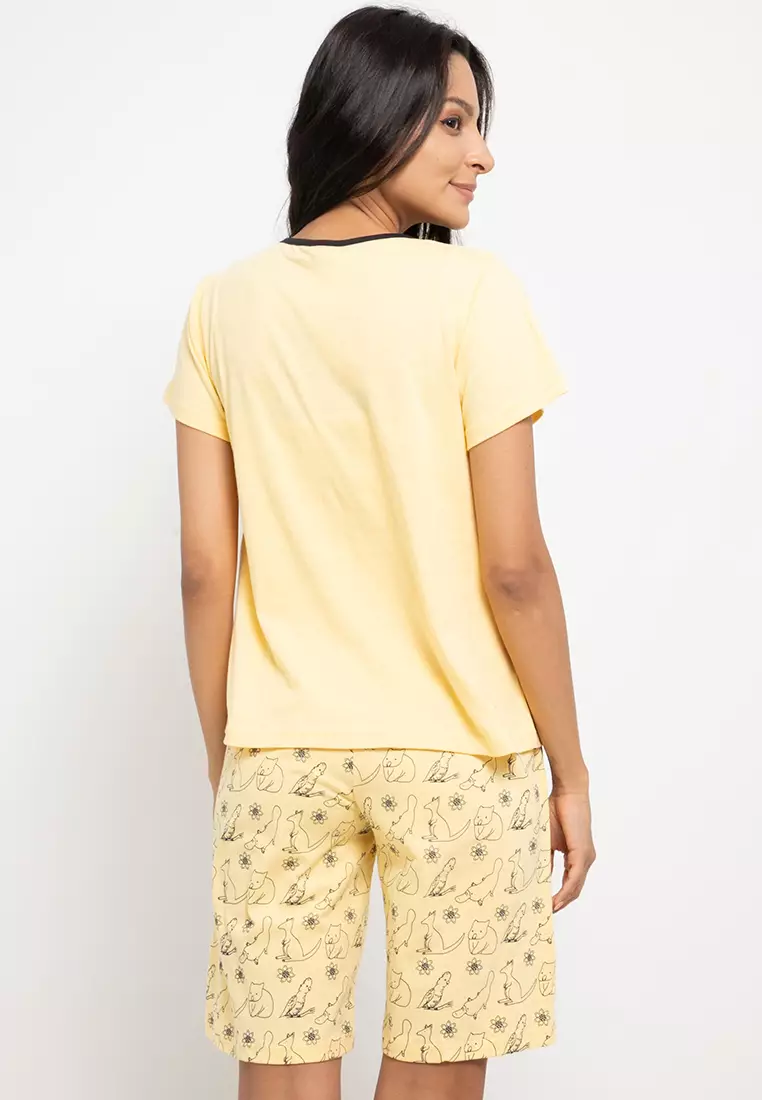 Pyjama Pijama Short Sleeve Short Pants Sleepwear