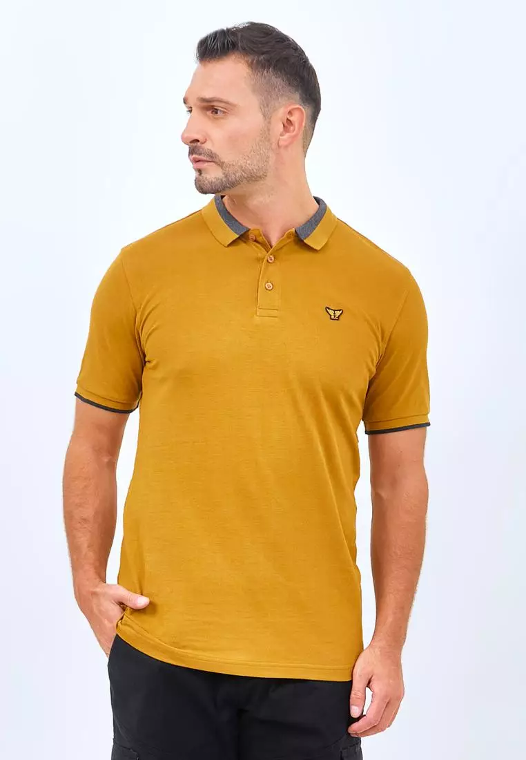 Jual Emba Classic Emba Classic-Kaos Polo Lengan Pendek warna Mustard ...
