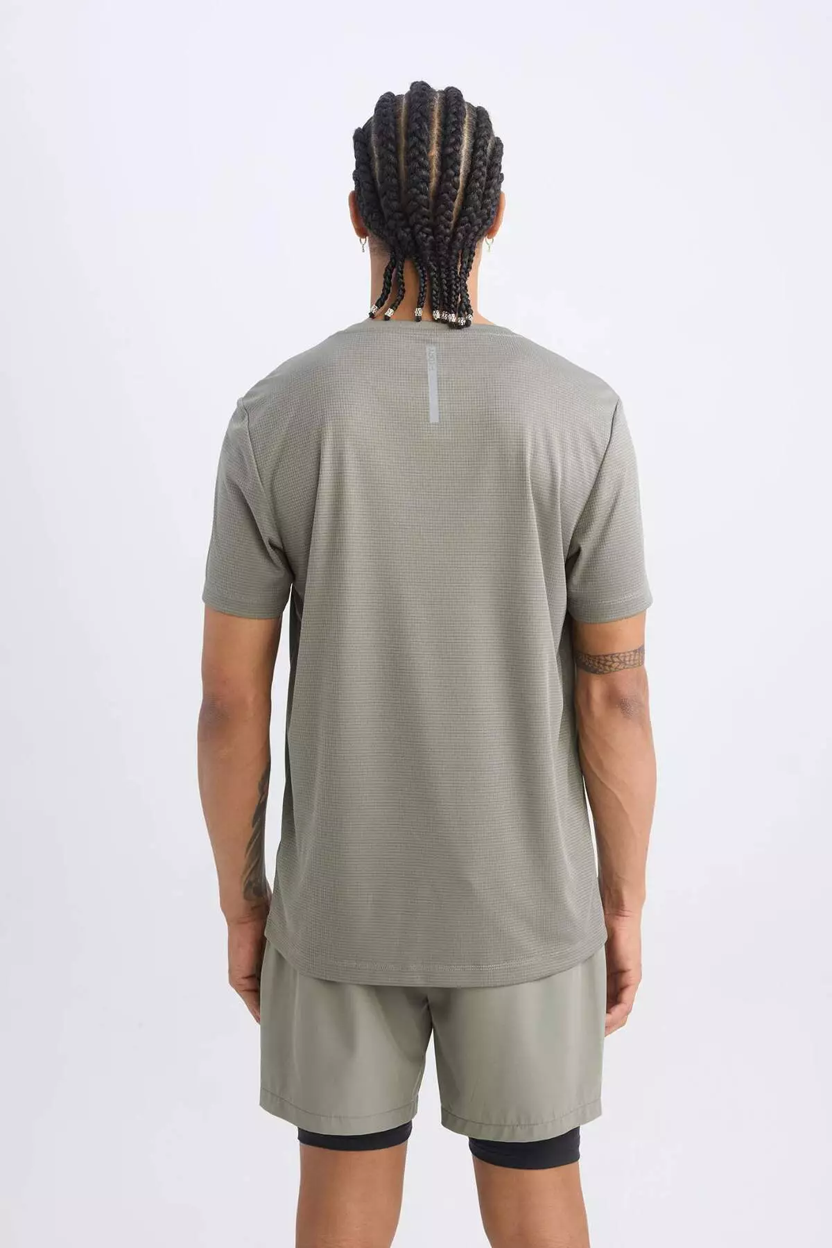 Defactofit Slim Fit Tight Fit Crew Neck Printed Sports Short Sleeve T-Shirt X6142Az24Sp