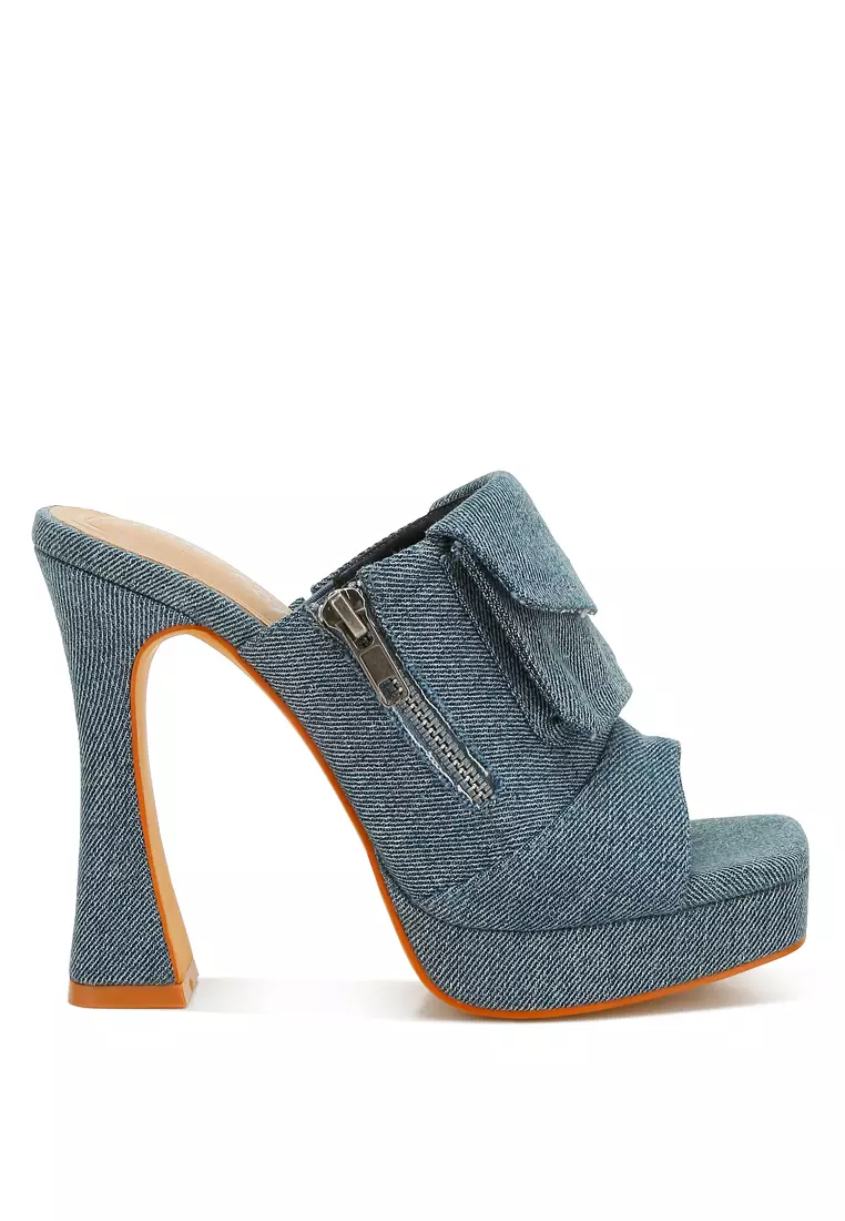 Discount on London Rag  shoes - SKU: Denim Pouch Detail Sandals