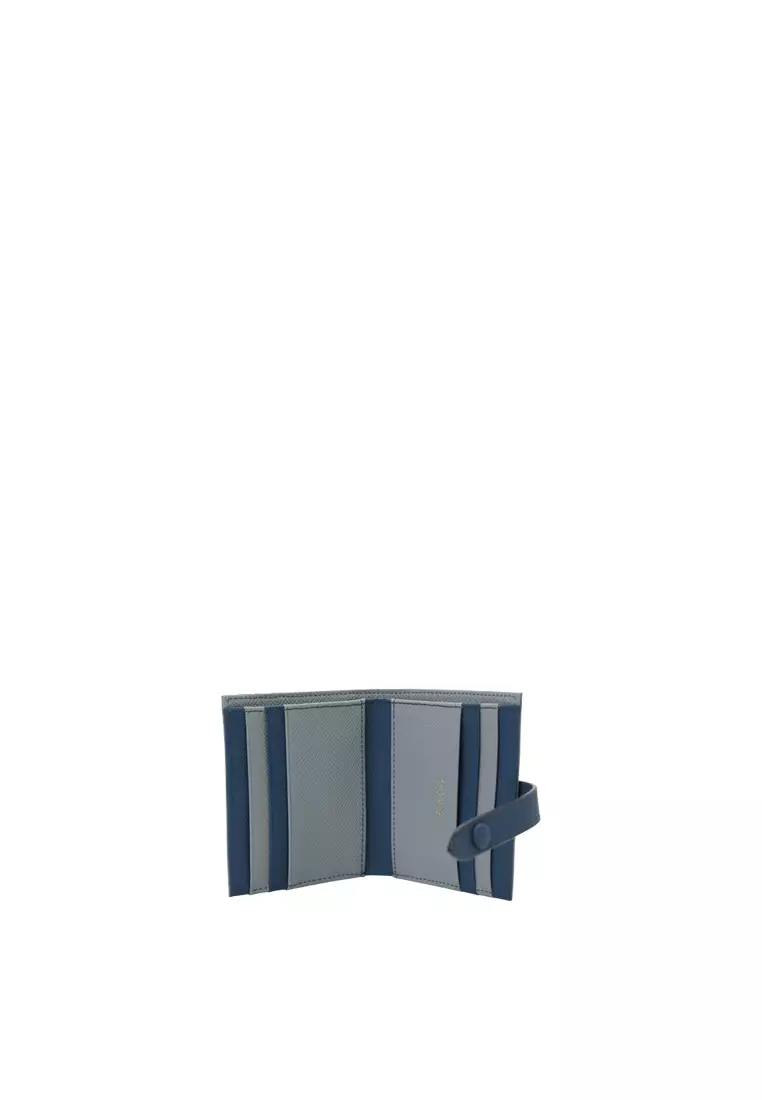 Snap Button Wallet - Slate Grey